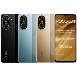 Смартфон XIAOMI POCO С71 3Gb/64Gb Black (6,88"/32МП+8МП/4G/NFC/5200mAh)