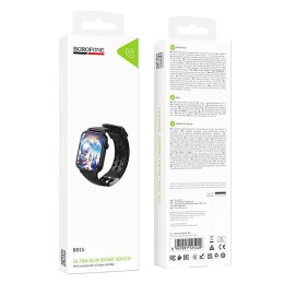 Умные часы BOROFONE BD15 (1.83"/190mAh/IP67/GPS/Уведомления/Bluetooth) черные