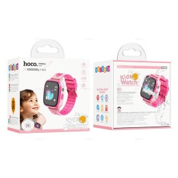 Умные часы HOCO Y100 (1.4"/2G/GPS/IP65/функция звонка/400mAh) детские розовые 