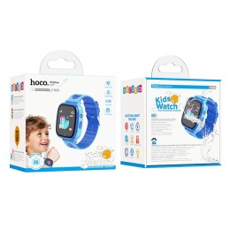 Умные часы HOCO Y100 (1.4"/2G/GPS/IP65/функция звонка/400mAh) детские синие 