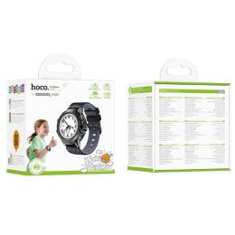Умные часы HOCO Y107 (1.28"/700mAh/4G/GPS/IP54/камера/функция звонка/Уведомления) черные