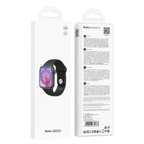 Умные часы HOCO Y23 (2.02"/300mAh/IP67/Уведомления/Bluetooth) черные