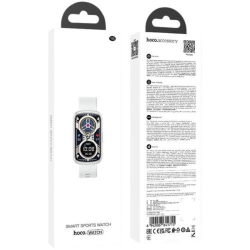 Умные часы HOCO Y25 (1.47"/190mAh/IP68/Уведомления/Bluetooth) серебро