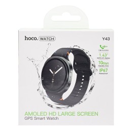 Умные часы HOCO Y43 (1.43"/250mAh/IP67/функция звонка/Уведомления/Bluetooth) черные