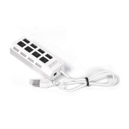 USB HUB 4 порта с выключателями СуперЭконом SBHA-7204-B белый 