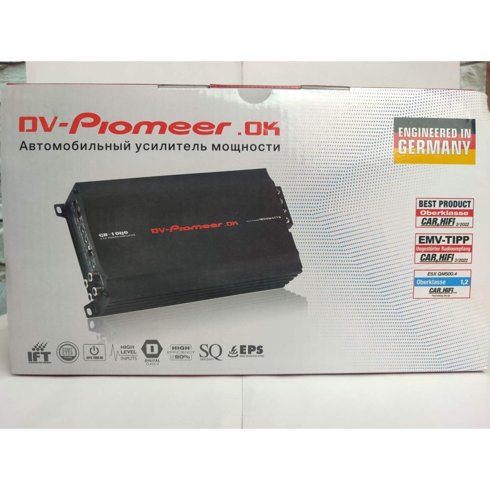 Усилитель звука DV-Pioneer.ok MB 1040 1800W (4 канала)