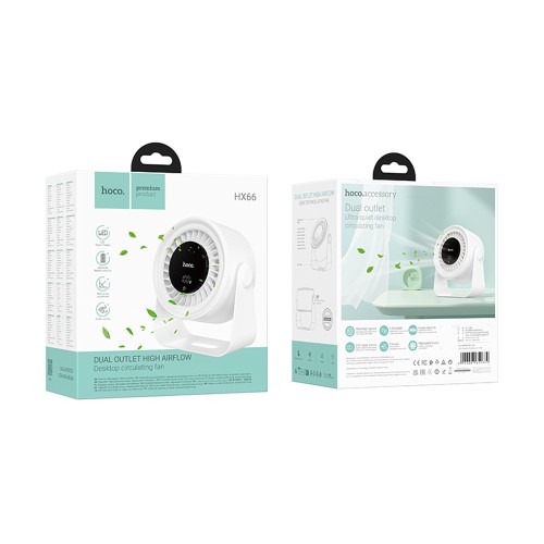 Вентилятор настольный HOCO HX66 белый