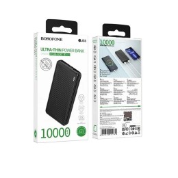Внешний аккумулятор 10 000 mAh BOROFONE BJ55 (2USB/PD/LED инд.бат) черный