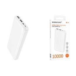 Внешний аккумулятор 10 000 mAh BOROFONE BJ78 (2USB/PD/Micro/LED инд) белый
