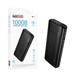 Внешний аккумулятор 10 000 mAh BOROFONE BJ81A (2USB/PD/Micro/LED инд.бат) черный
