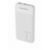 Внешний аккумулятор 10 000 mAh DENMEN DP09 (2USB/2.1A/input Micro/Type-C) белый