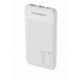 Внешний аккумулятор 10 000 mAh DENMEN DP09 (2USB/2.1A/input Micro/Type-C) белый