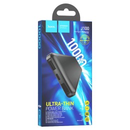 Внешний аккумулятор 10 000 mAh HOCO J100 (2USB/PD/Micro/LED инд.бат) черный