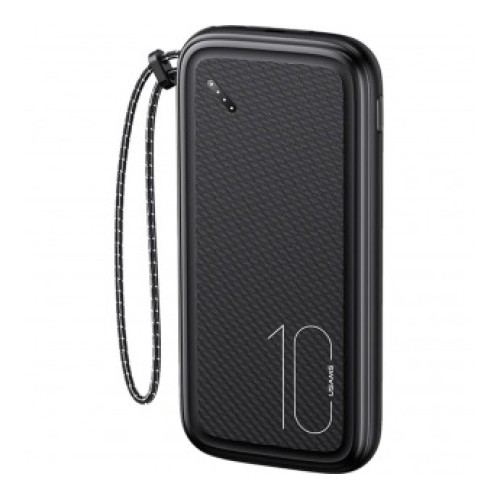 Внешний аккумулятор 10 000 mAh USAMS US-CD150 (2USB/PD/LED инд.бат) черный