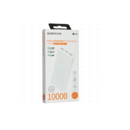 Внешний аккумулятор 10000 mAh BOROFONE BJ56 (2USB QC 3.0/PD 20W/LED инд) белый