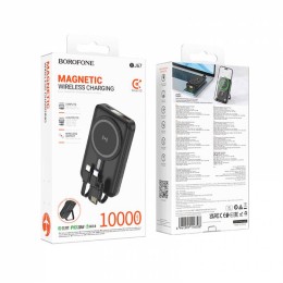 Внешний аккумулятор 10000 mAh BOROFONE BJ67 (MageSafe/1USB/1PD/2 кабеля/дисплей) черный