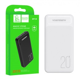 Внешний аккумулятор 20 000 mAh DENMEN DP10 (2USB/2.1A/ input Micro/Type-C) белый