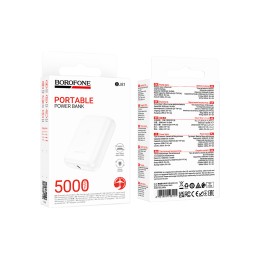 Внешний аккумулятор  5 000 mAh BOROFONE BJ81 (USB/PD)  белый
