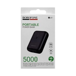 Внешний аккумулятор  5 000 mAh BOROFONE BJ81 (USB/PD/LED инд.бат) черный