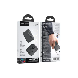  Внешний аккумулятор MagSafe  5 000 mAh HOCO J117 (PD 20W/QC3.0/LED инд.бат) черный