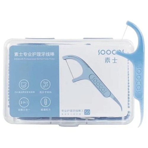XIAOMI Зубная нить BEHEART Floss Pick 50шт