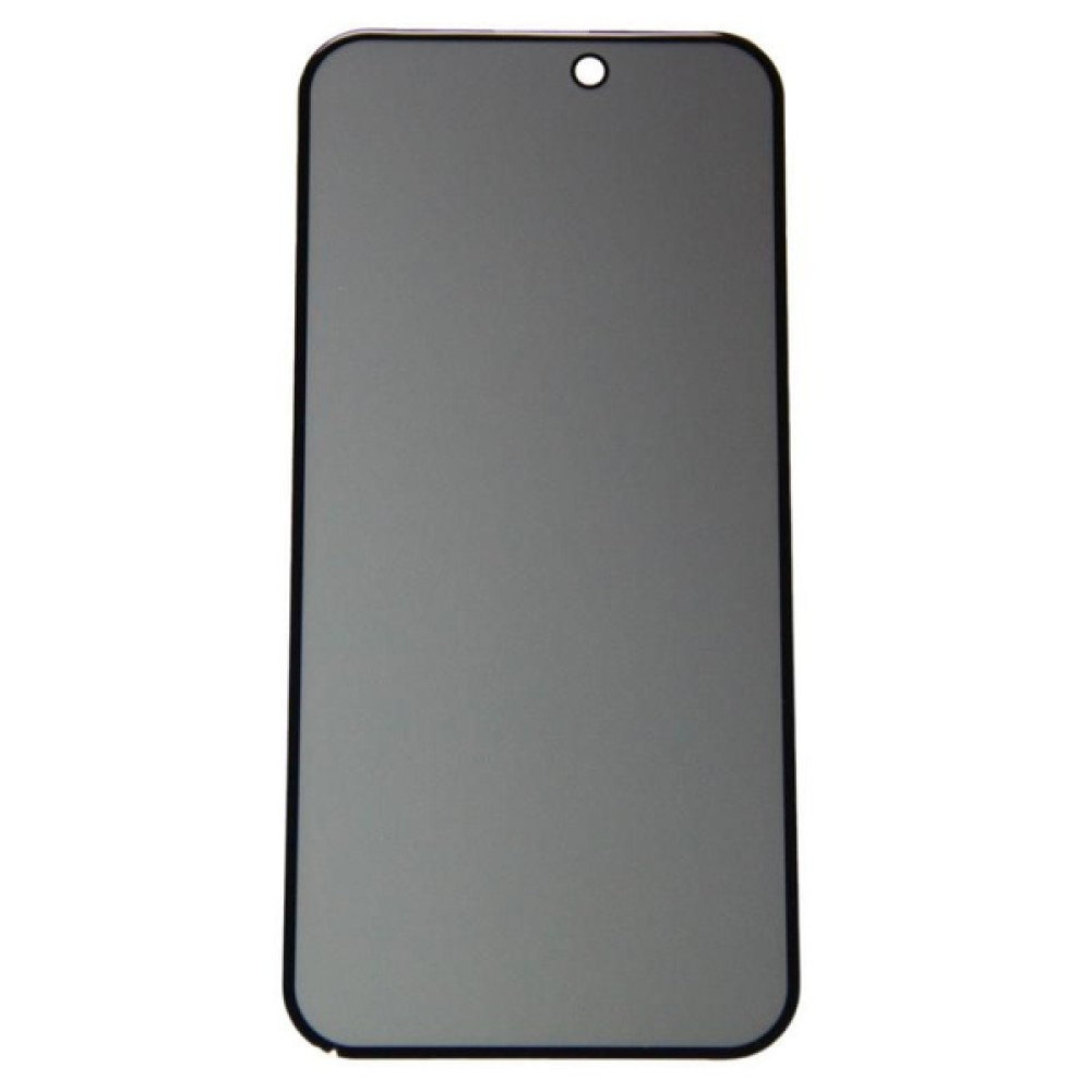 Защитное стекло iPhone 16/15 АНТИШПИОН черное