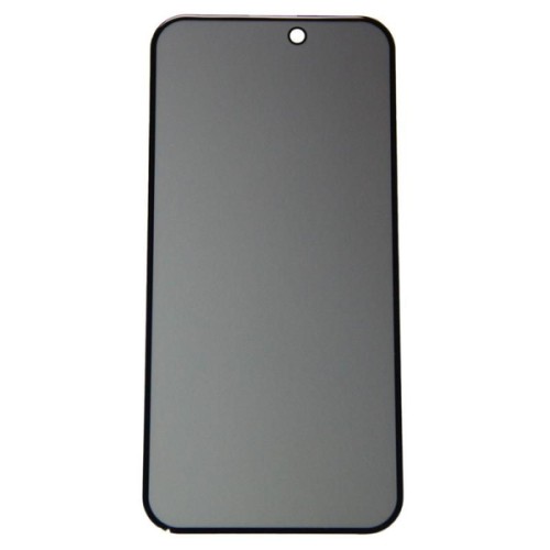 Защитное стекло iPhone 16/15 АНТИШПИОН черное