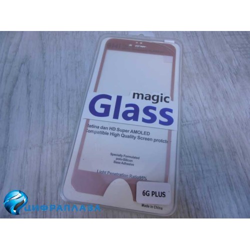 Защитное стекло iPhone 6 Plus 3D Full Glass розовое