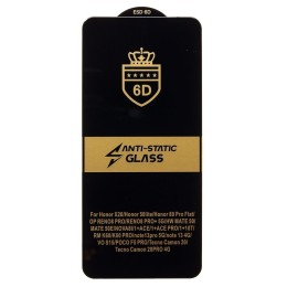 Защитное стекло Samsung A07/A06/A05 6D ANTISTATIC черное