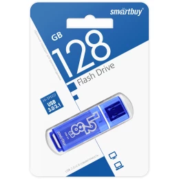 128Гб накопитель  USB3.0 SMARTBUY Glossy темно-синий