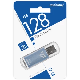 128Гб накопитель  USB3.0 SMARTBUY V-Cut синий