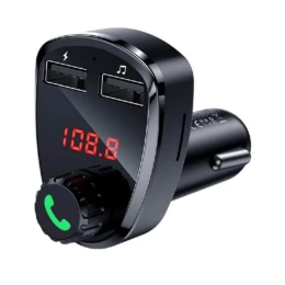 Авто FM модулятор HOCO DE24 (2USB/2.4A/TF) черный