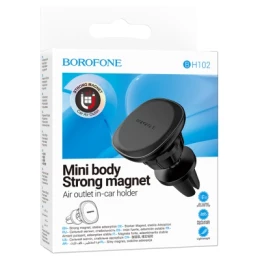 Автодержатель BOROFONE BH102 магнитный в дефлектор черный