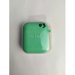 Чехол для наушников AirPods 1/2 Protection Case с карабином (03) мятный
