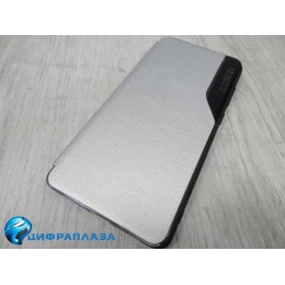 Чехол-книжка Samsung M32 Smart View Flip Case под кожу серебристый