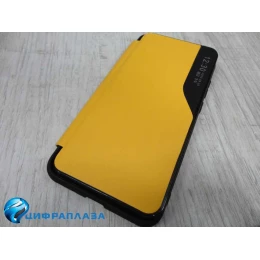 Чехол-книжка Xiaomi Redmi Note 9 Smart View Flip Case под кожу желтый