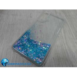 Чехол пластиковый Huawei Honor 20 блестки в воде прозрачный (01)