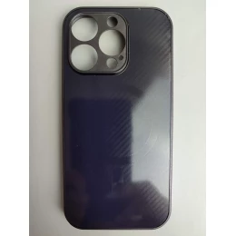 Чехол пластиковый iPhone 16 Pro карбон фиолетовый