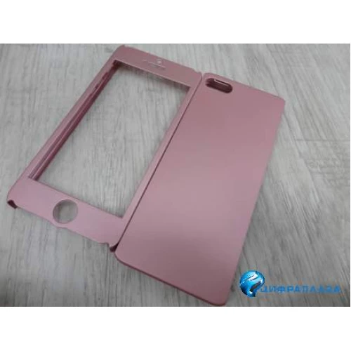 Чехол пластиковый iPhone 5 3D 360° розовое золото