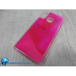 Чехол пластиковый Samsung A40 песок в воде неоновый с рисунком (05)