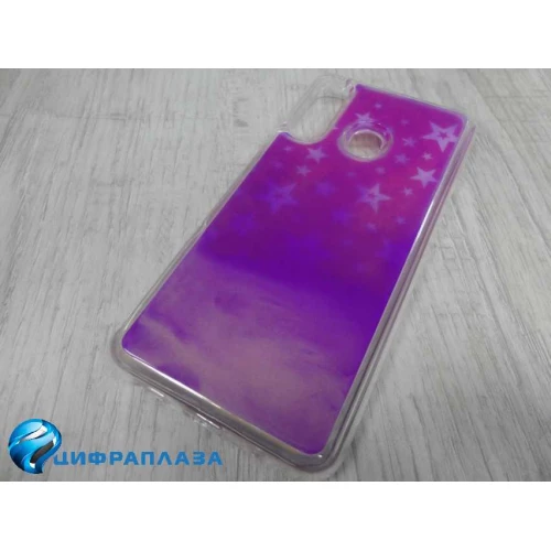 Чехол пластиковый Samsung A60 песок в воде неоновый с рисунком (07)
