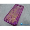 Чехол пластиковый Samsung S8 Plus блестки в воде розовый