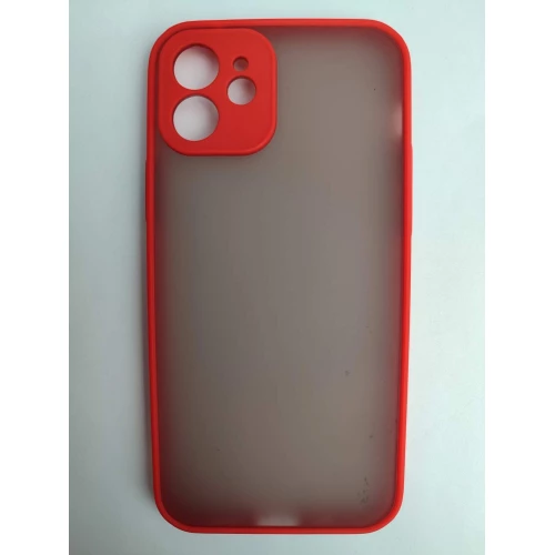 Чехол силикон-пластик iPhone 12 Skin Shell красный