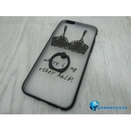 Чехол силикон пластик Pictures iPhone 6 с кольцом (04)