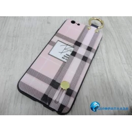 Чехол силикон пластик Pictures iPhone 6 с ремешком и карабином (04)