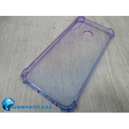 Чехол силиконовый Huawei Honor 9C градиент фиолетово-голубой