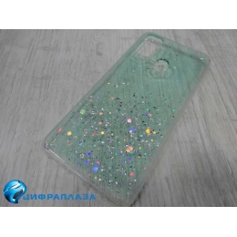 Чехол силиконовый Samsung M21 звездопад зеленый