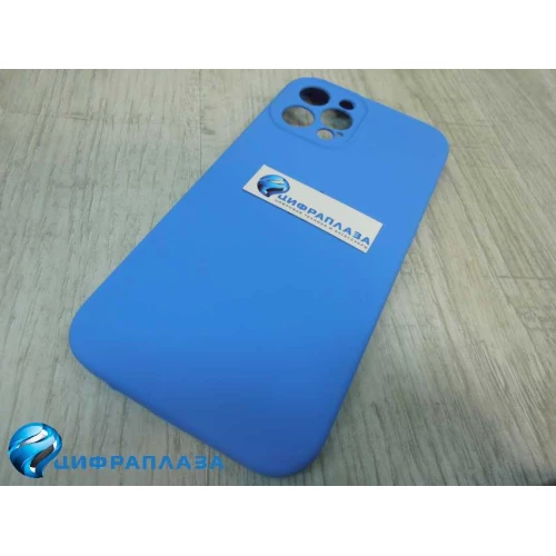 Чехол силиконовый Silicone Case ORG iPhone 12 Pro Max (защита камеры) (03) синий