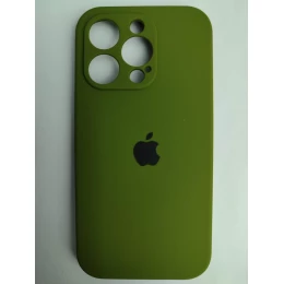 Чехол силиконовый Silicone Case ORG iPhone 14 Pro (защита камеры) (20) хаки