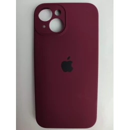 Чехол силиконовый Silicone Case ORG iPhone 14 (защита камеры) бордовый (20) 